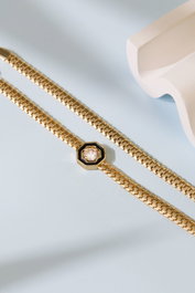 Heliophilia Silver Pulsera de Metal Dorada CSET9934